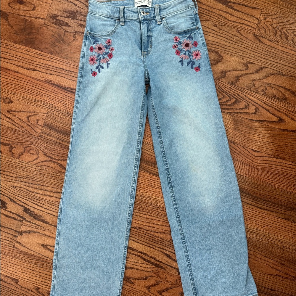 Abercrombie Kids Embroidered Pockets Jeans